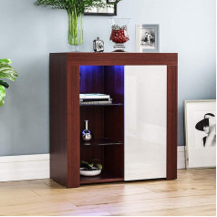 Vida Designs Medienos ir MDF stalčių dėžutės, riešutmedžio ir baltos spalvos, standartinės