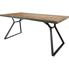Massivmoebel24.De Stalas Rekultivuota mediena 180 x 90 x 76 cm Įvairiaspalvis lakuotas pramoninis #13