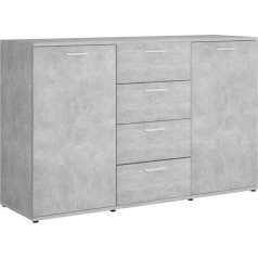 Vidaxl Betoninė pilka spintelė 120 x 35,5 x 75 cm