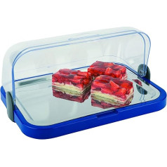 APS 4 vnt. vitrina apie 44 x 32 cm, aukštis 20,5 cm st/st padėklas apie 39 x 28 cm