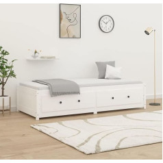 Chusui Dienos lova, Sofa lova, Miegamoji sofa, Sofa lova, Sofa lova, Sofa lova, Dienos lova, Miegamoji sofa, Jaunimo lova, Balta 90 x 190 cm, 3 pėdų viengulė pušies masyvo lova