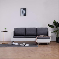 Musevane 3 vietų sofa su pagalvėlėmis iš baltos dirbtinės odos