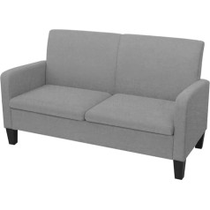 Moonairy Dvivietė sofa, Svetainės sofa, Svetainės baldai, Jaunimo sofa, Svetainės lova, Sofos ir sofos, Jaunimo vaikų kambarys, 135 x 65 x 76 cm, šviesiai pilka