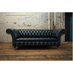 Jvmoebel Chesterfield odinės sofos sofos pagalvėlių rinkinys 3 sėdimų vietų odinės sofos sofos sofos
