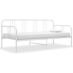Rantry Sofa lova Metalinė lova Dienos lova Svečių lova Sofa lova Viengulė lova Sofa lova Lovos rėmas Sofa lova Svetainės sofa Balta metalinė 90x200 cm