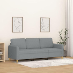 CIADAZ 3 vietų sofa šviesiai pilka, 180 cm, audinys, poilsio sofa, sofos ir kušetės, poilsio sofa, svetainės sofa, sofa su miegojimo funkcija - 359486