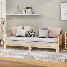 Rantry Išskleidžiama dienos lova Sofa lova Sofa lova Sofa lova Svečių lova Dienos lova Sofa lova Medinė lova Pušies masyvas 2 x (80 x 200) cm