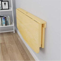 Wzll Sulankstomas sieninis stalas, pušinis daugiafunkcinis sieninis darbastalis, sulankstomas vaikiškas stalas, taupantis vietą (spalva: mediena, dydis: D x Š x 100 x 40 cm)