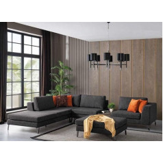 Jv Möbel Svetainės kampinė sofa L formos sofos kampinės prabangios sofos audinio dizaino stilius naujas