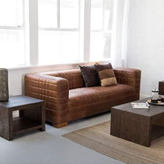 Jvmoebel Chesterfield 3 vietų prabangi tinklelio sofa Tekstilės odos sofa Dizainerių sofos Nauja