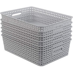 Kiddream A4 formato šiukšliadėžė A4, plastikinė, pilka, 6 vnt.