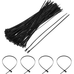 aprūpinimo žemėlapis Kabelbinder, selbstsichernd, lang, Nylon, 300 mm, 21,8 kg, Schwarz, 250 Stück