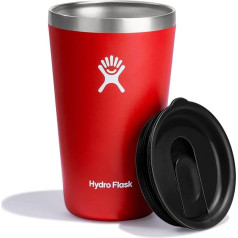 HYDRO FLASK - 16oz kelioninis puodelis - užrakinamas, sandarus, sandariai uždengiamas dangtelis - dvigubos sienelės vakuuminis nerūdijančio plieno kelioninis puodelis - karštas ir šaltas - be BPA - Goji