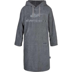 ATLANTIC SHORE Surf Poncho, maudymosi pončas su gobtuvu, pagamintas iš 100 % medvilnės, viengungis, ilgomis rankovėmis, skirtas suaugusiesiems