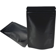 WACCOMT Pack Pack of 50 Stand Up Mat Aluminium Foil Zip Bags Storage Bag for Food Odour-Proof Long Term Storage (11 x 16 cm, juoda)