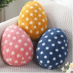 Namalu Pack of 3 Cute Decorative Cushions 25 cm Eggs Cuddly Cushion Cute Decorative Cushions for Children Girls Boys Funny Sofa Cushion Decorative Cushion for Children's Room Baby Room Bedroom Miegamasis