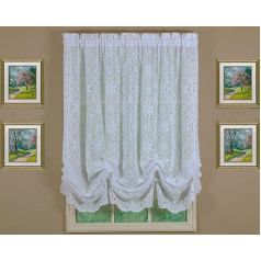 Šiandienos užuolaidos Hopewell Lace Balloon Lampshade, baltos spalvos, 59W x 63L