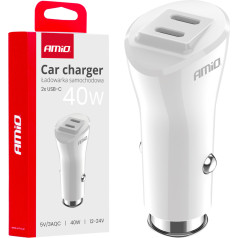Automobilinis įkroviklis 2x usb-c 40w -03884