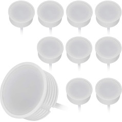 HCFEI 10x LED modulis plokščias reguliuojamo apšvietimo 230 V 5 W įleidžiamas prožektorius MR16 Cool White 6000 K pakeitimas GU10 skersmuo 50 mm įleidžiamas lemputes
