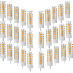 ZHIYUE 30 G4 7W LED lemputės, šiltai balta, 3000 K, 700 liumenų, AC220-240 V, nestabdomos, pakeičia G4 70 W halogeninę lemputę, 360° spindulys, dviejų kontaktų G4 lizdas JC tipo, svetainės šviestuvas, šviesa, svetainės šviestuvas, sieniniai 