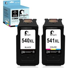 Penguin 540XL 541XL spausdintuvo kasetės, skirtos Canon PG-540XL CL-541XL, skirtos Canon PIXMA TS5150 MG2150 MG3650 MG4250 MX375 MX435 MG2100 MG3600 MG3100(1 juoda 1 spalvota), skirtos Canon PIXMA TS5150 MG2150 MG3650 MG4250 MX375 MX435 MG2100 MG3600 MG3