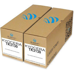 duston 2 x TK3130, TK-3130 juodos spalvos toneris, suderinamas su Kyocera FS4200DN FS4300DN