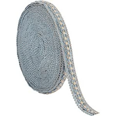 PandaHall 11,5 ~ 12 m 20 mm Poliesterio Gimp Braid Apdaila kostiumams DIY Crafts Siuvimas Papuošalų kūrimas Užuolaidų dekoravimas Kostiumų priedai, Lake Blue