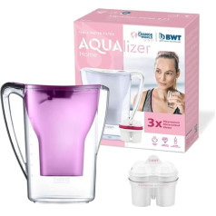 BWT Jarra Penguin Violeta + 3 filtrų pakuotė, plastikiniai, violetiniai, Aqualizar