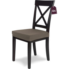 SCHEFFLER-Home Mia Taupe kėdės užvalkalas 6 kėdžių užvalkalai Kėdžių užvalkalai kaip kėdžių užvalkalai kaip kėdės sėdynės užvalkalas / elegantiški sėdynių užvalkalai kėdėms arba biuro kėdės užvalkalas