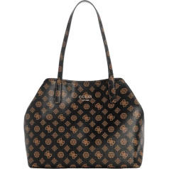 GUESS Women's Vikky II Tote Bag, Brown, ruda