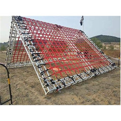 FOELANNE Tree House Rope Ladder Playground Safety Net, 11 x 6 pėdų laipiojimo krovinių tinklas, kliūčių saugos tinklai žaidimų aikštelėms, skirti treniruotis kliūčių ruože lauke