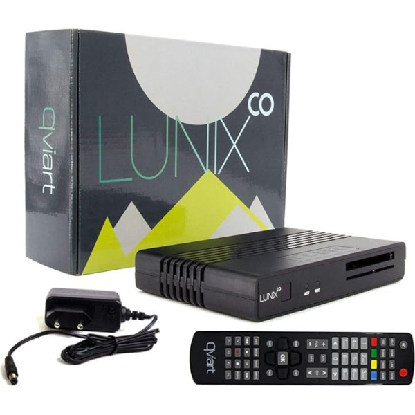 Qviart Lunix CO Full HD 1080p CI palydovinis imtuvas Linux E2 Combo (Sat + Cable) DVB-S2/C su bendra sąsaja ir HbbTV