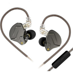 Yinyoo KZ ZSN Pro HiFi ausinės į ausis HiFi Stereo Bass Sound IEM ausinės Triukšmą slopinančios ausinės su mikrofonu 0,75 mm 2 kontaktų (pilkas mikrofonas)
