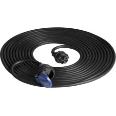Prailginimo kabelis IP44, 1x2P+Z 10 m, alyvai atsparus guminis kabelis H07RN-F 3x1,5 mm?, 230VAC/16A