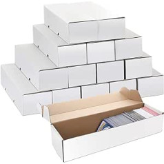 Yexiya 20 vnt 800 Count Prekybos žaidimų kortelių laikymo dėžutės laikikliai Prekybos kortelių laikymo dėžutė Sporto kortelių kolekcionavimo dėžutė Kartoninė prekyba žaidimams Sporto kortelių rinkimas (balta)