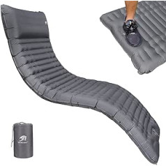 MLMLANT Camping lauko miegamasis kilimėlis, 10 cm storio pripučiamas čiužinys, kempingas, pripučiamas miegui skirtas kilimėlis, itin lengvas, vandeniui atsparus kilimėlis, mažas pakuotės dydis, miegui skirti kilimėliai, lauke žygiams, paplūdim