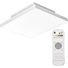 EMOS LED lubų šviestuvas 18 W reguliuojamas nuotolinio valdymo pulteliu, be rėmelių, CRI 95, reguliuojamas ryškumas 125-1250 lm ir šviesos spalva 2700-6000 K, skirtas svetainei, vaikų kambariui, miegamajam, prieškambariui, biurui,