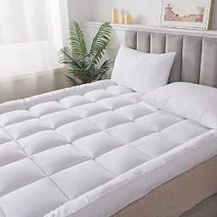 HIGH LIVING Highliving Matratzenauflage, Polycotton, Weiß, Doppelbett