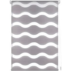 Decorblind | Dvisluoksnės naktinės ir dienos roletai, Nereikia įrankių ar gręžimo, Matmenys: plotis 82 x ilgis 150 cm, audinio matmenys: 79 x 145 cm, sidabrinės langų žaliuzės