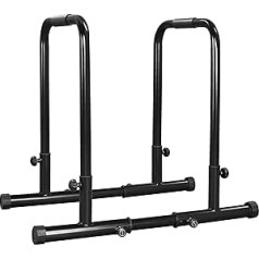 Yaheetech Dip Bar Fitness Dip Station Parallettes Gimnastika Sporto įranga su jungtimis 81-90 cm Reguliuojamas aukštis