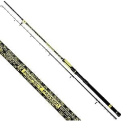 Black Cat Premium Catfish Rod Perfect Passion Boat Spin Meškerė Spinning String Šamas Žvejybinis Šamas Meškerės užmetimo svoris 50-190 g, Juoda/Geltona, 2,40 m