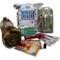 Bushcraft Winter Drivers Emergency Kit - Sidabrinė, 28x13x36 cm