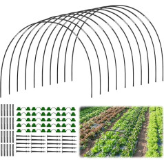 YEJAHY Pflanztunnel Bögen, Gewächshausreifen Folientunnel, Tunnelbogen für Hochbeet, Gartentunnel Reifen, Gartenreifen Hochbeet, Gewächshaus Hoops, Gewächshaus Tunnel (30PCS)