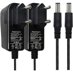 Security-01 Pakuotėje 2 AC–DC 12 V 1,5 A maitinimo adapterio kištukas 5,5 mm x 2,1 mm CCTV kameros DVR LED lemputė