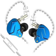 KZ ZSN Pro X In-Ear ausinės 1BA 1DD Stereo ausinės Ausinės HiFi Sport Gaming 3,5 mm Car Jack ausinės Patogus nešiojimas telefonui Kompiuteris Planšetinis kompiuteris Mėlynas su mikrofonu