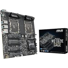 ASUS WS C621E SAGE Workstation pagrindinė plokštė (EEB, Intel Skylake / Cascade Lake, Dual LGA 3647, 12x DDR4 2933 MHz ECC REG, PCIe 3.0, SATA, U.2, M.2, NVME, SATA, Dual LAN)