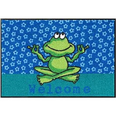 Salonloewe Fußmatte praustuvė Yoga Frosch 50x75 cm witzig Comic speciell Eingangs-Matte originalell