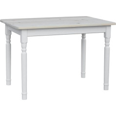 K Koma Valgomojo stalas Virtuvės stalas 100 x 60 cm pušies masyvo medienos baltas medus Kaimo namų stilius