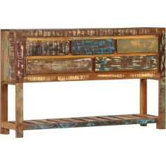 Vidaxl Komoda stalčius Komoda stalčius Gyvenamasis kambarys Valgomasis kambarys Sandėliavimo spintelės Baldų apdaila Interjeras 120 x 30 x 75 cm Medžio masyvo perdirbta mediena