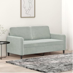 Ciadaz 359442 2 vietų sofa, šviesiai pilka, 140 cm, aksomas, poilsio sofa, sofos ir kušetės, poilsio sofa, svetainės sofa, sofa su miego funkcija
